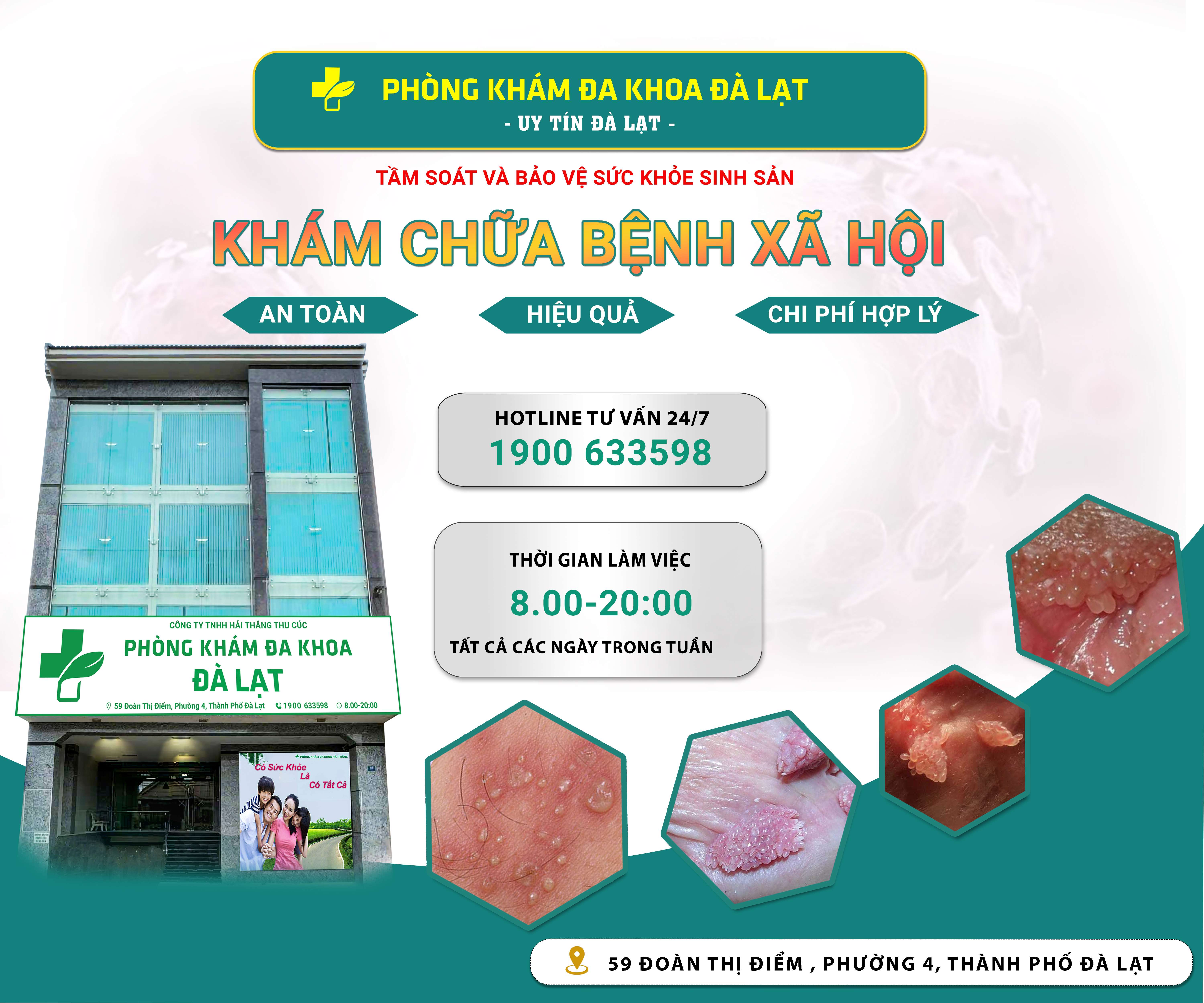 PHÒNG KHÁM ĐA KHOA ĐÀ LẠT - GIẢI PHÁP HIỆU QUẢ CHO TÌNH TRẠNG MỤN SƯNG ĐAU VÙNG KÍN